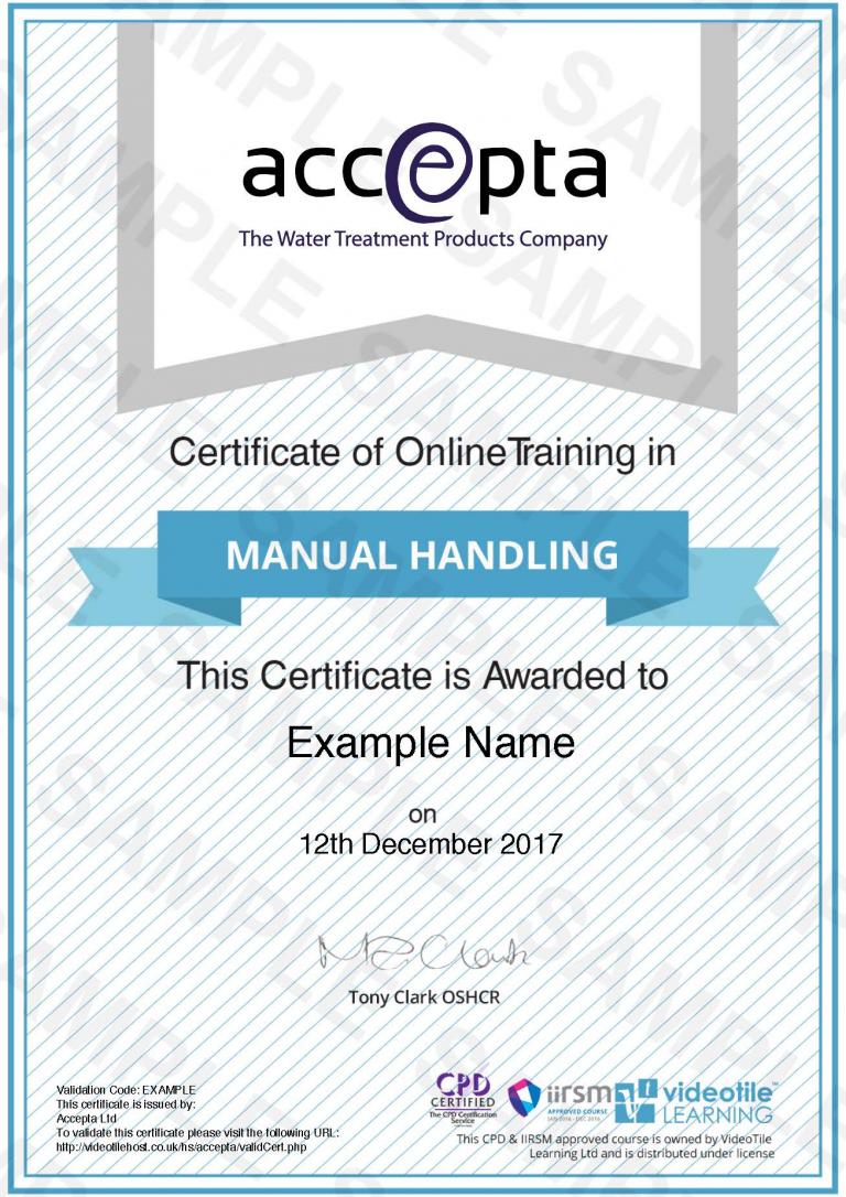 Online Manual Handling E Learning Course Accepta Ltd
